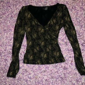 Floral wrap long sleeve